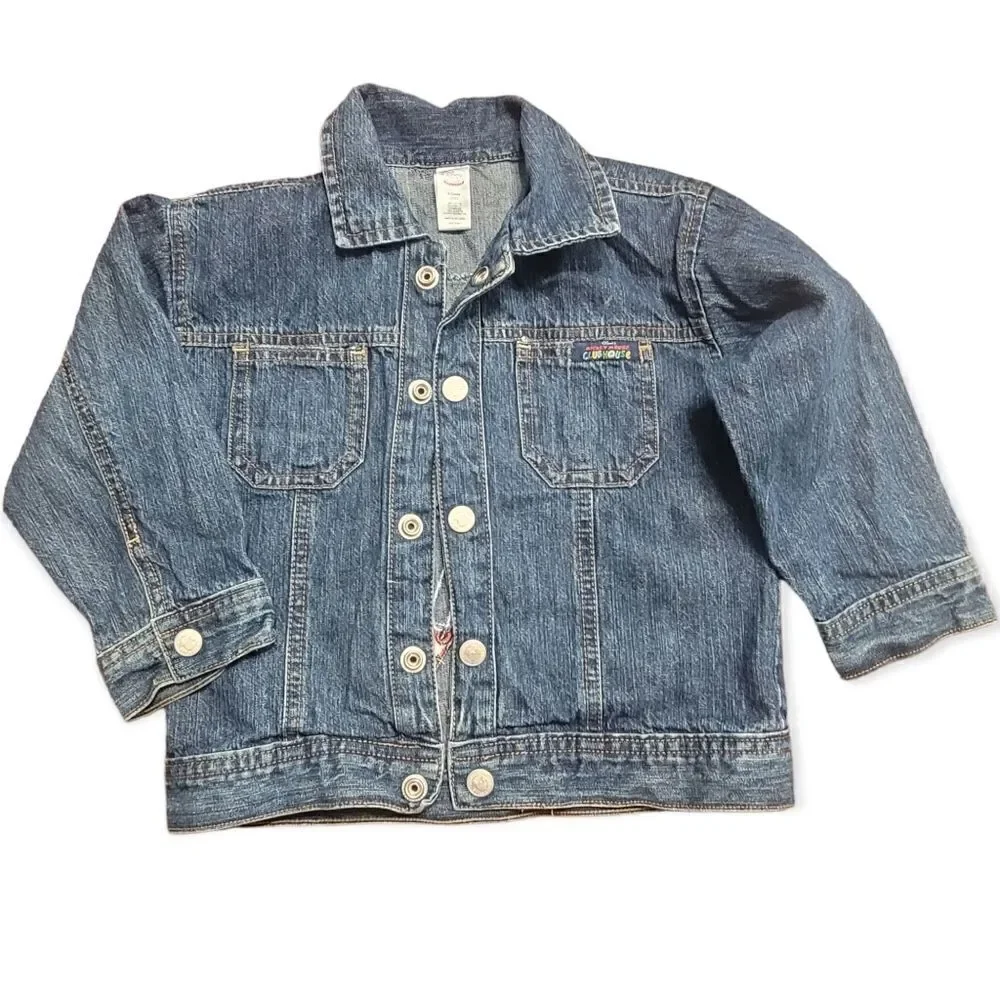 Disney embroidered jean jacket 2T